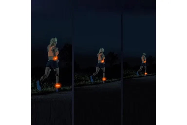 2Pcs Rechargeable Glowing Bracelet LED Slap Wristband Night Running Security Armband Strap Orange V1308-DSZKI-226-1