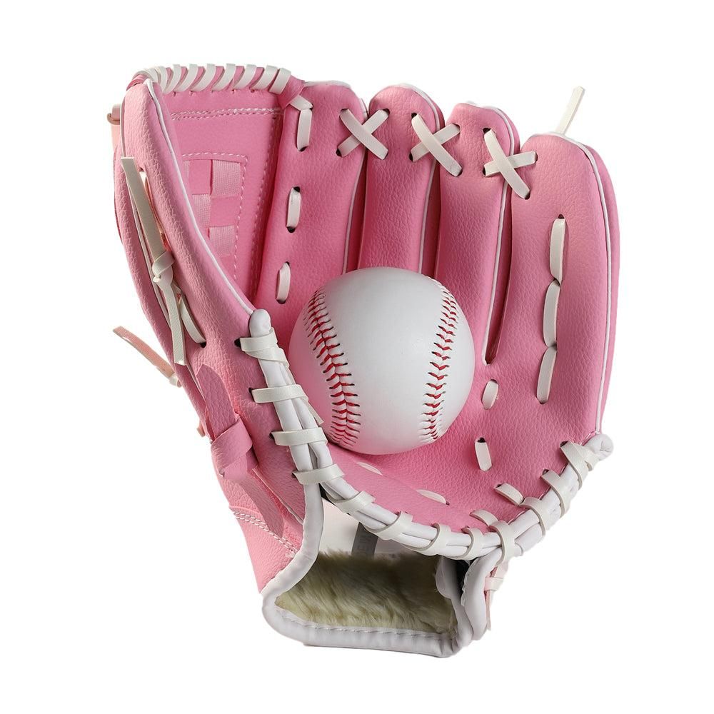 1X Baseball Glove Softball Training Mitt Left Hand Gloves for Adult Pink - L V1308-DSZKI-228-3
