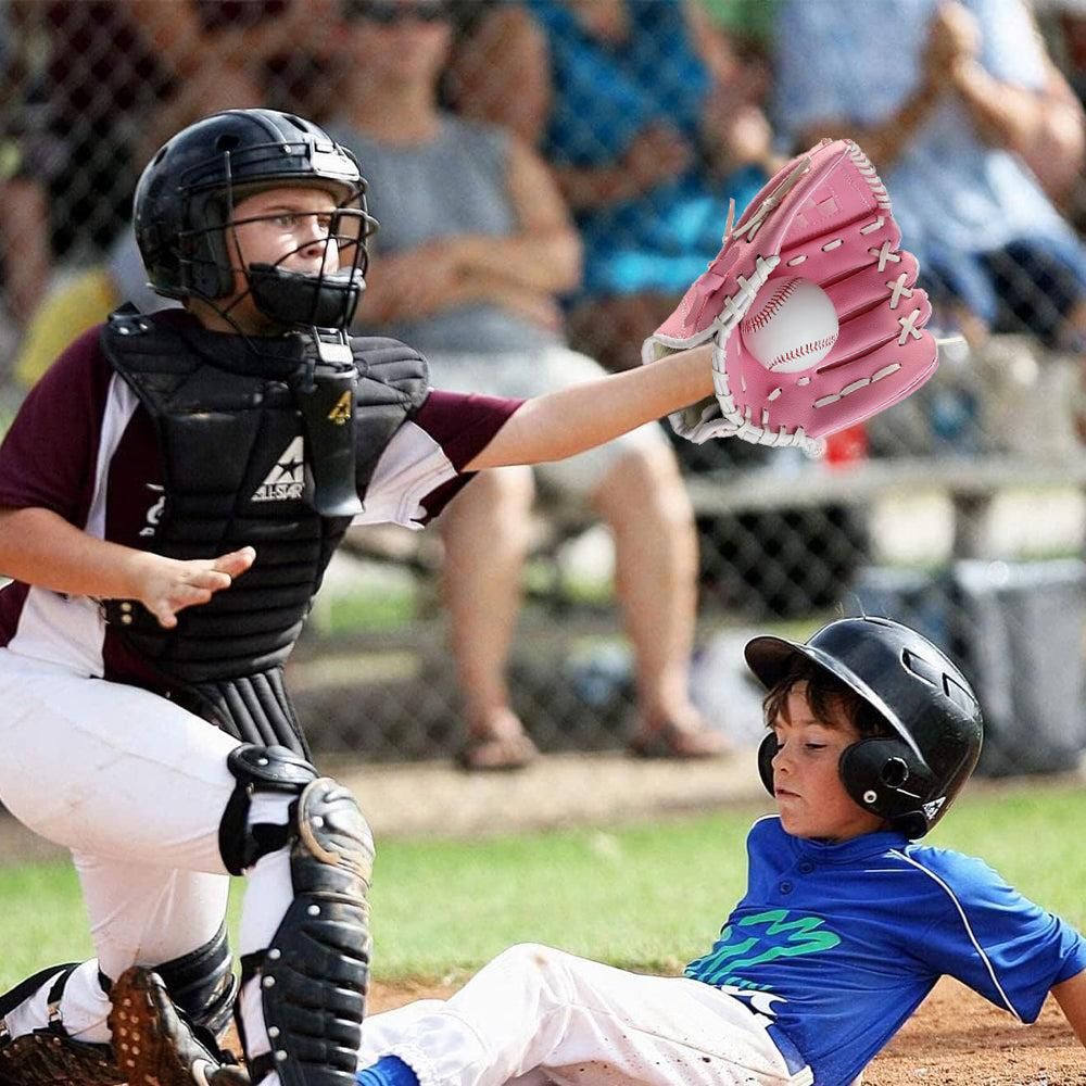 1X Baseball Glove Softball Training Mitt Left Hand Gloves for Adult Pink - L V1308-DSZKI-228-3