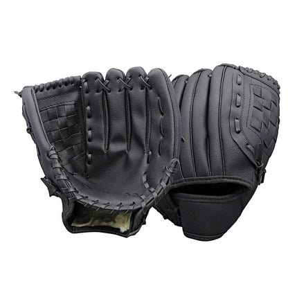 1X Baseball Glove Softball Training Mitt Left Hand Gloves for Adult Black - L V1308-DSZKI-229-3