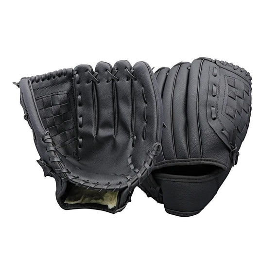 1X Baseball Glove Softball Training Mitt Left Hand Gloves for Adult Black - L V1308-DSZKI-229-3