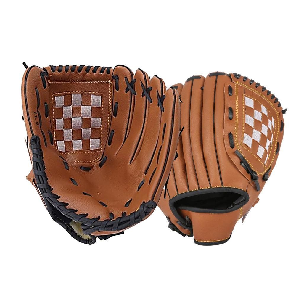 1X Baseball Glove Softball Training Mitt Left Hand Gloves for Adult Black - L V1308-DSZKI-229-3