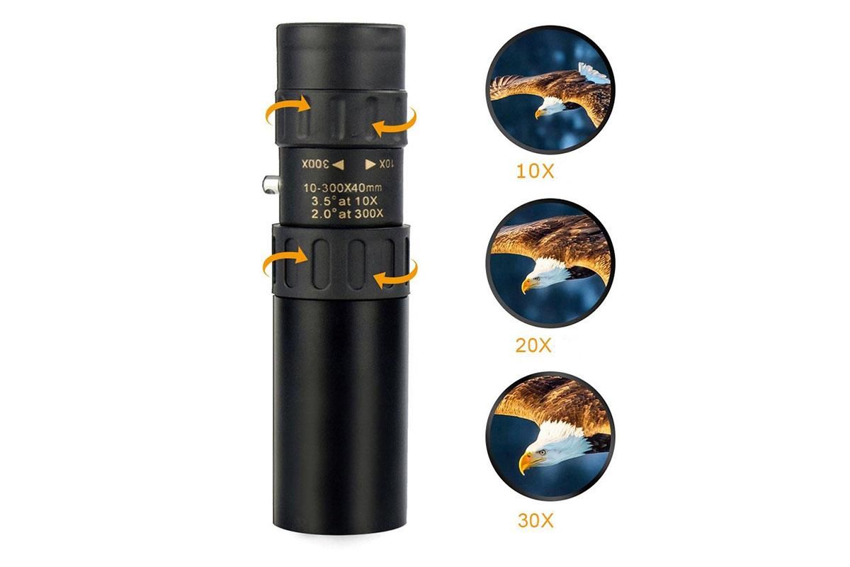 10-300X Zoom HD Portable Monocular Long Range Professional Telescope for Outdoor Travel V1308-DSZKI-23