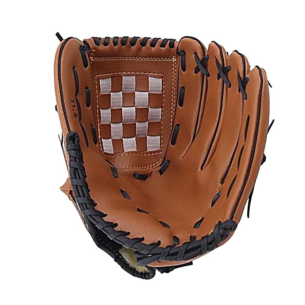 1X Baseball Glove Softball Training Mitt Left Hand Gloves for Adult Brown - M V1308-DSZKI-230-2