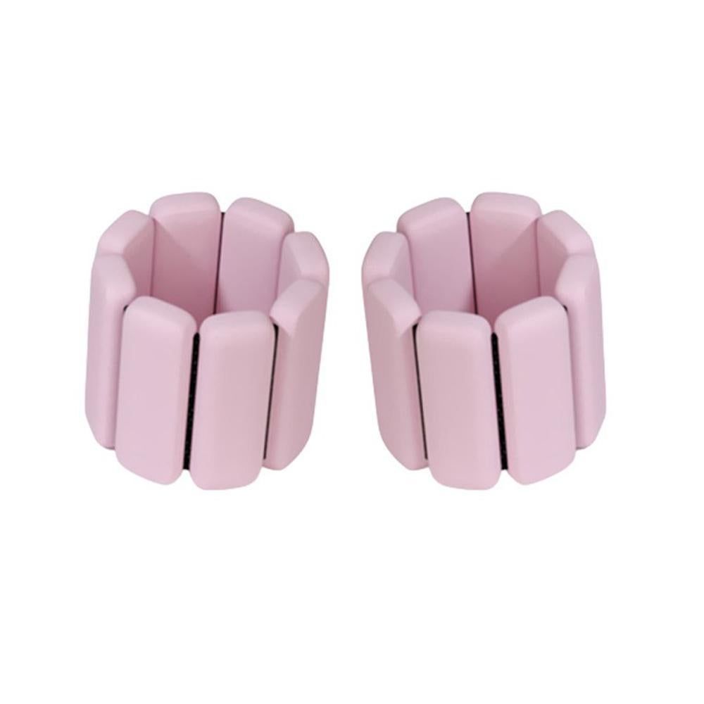 1Pair Adjustable Wrist Ankle Weight Bangles Wearable Fitness Training Bangles - Pink V1308-DSZKI-232-1