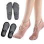 3 Pairs Cross Strap Round Toe Non-Slip Socks for Yoga Pilates and Barre V1308-DSZKI-234