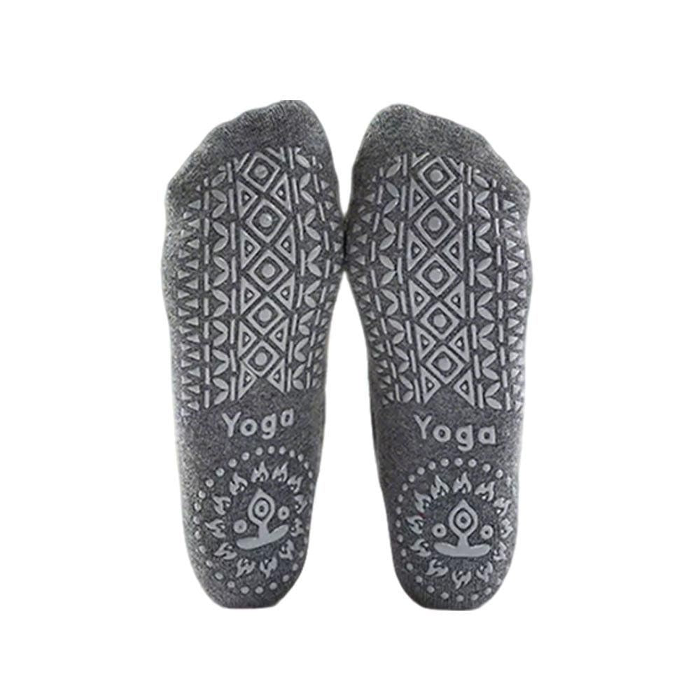 3 Pairs Cross Strap Round Toe Non-Slip Socks for Yoga Pilates and Barre V1308-DSZKI-234