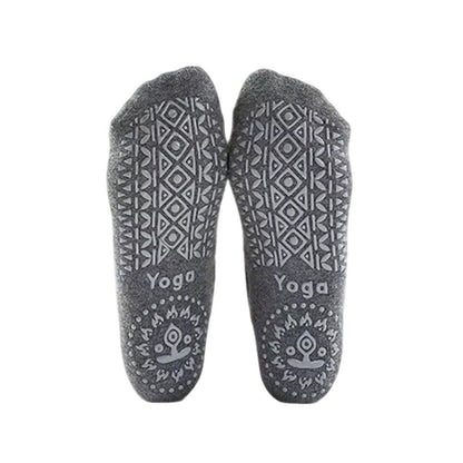3 Pairs Cross Strap Round Toe Non-Slip Socks for Yoga Pilates and Barre V1308-DSZKI-234