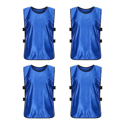 4Pcs Scrimmage Training Vest Team Sports Games Practice Jersey Blue V1308-DSZKI-237-1