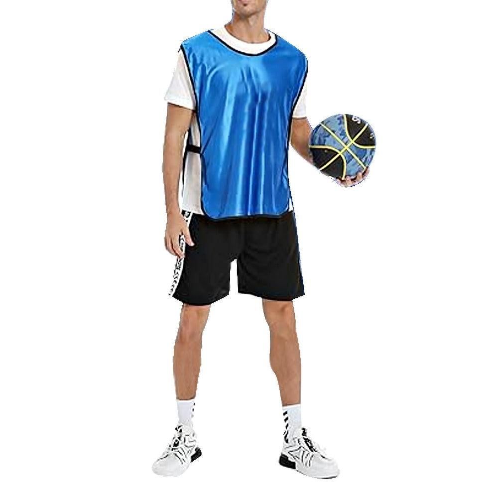 4Pcs Scrimmage Training Vest Team Sports Games Practice Jersey Blue V1308-DSZKI-237-1