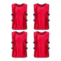 4Pcs Scrimmage Training Vest Team Sports Games Practice Jersey Red V1308-DSZKI-237-3