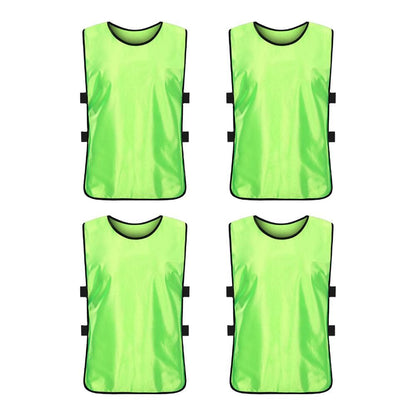 4Pcs Scrimmage Training Vest Team Sports Games Practice Jersey Red V1308-DSZKI-237-3
