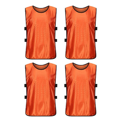 4Pcs Scrimmage Training Vest Team Sports Games Practice Jersey Orange V1308-DSZKI-237-4