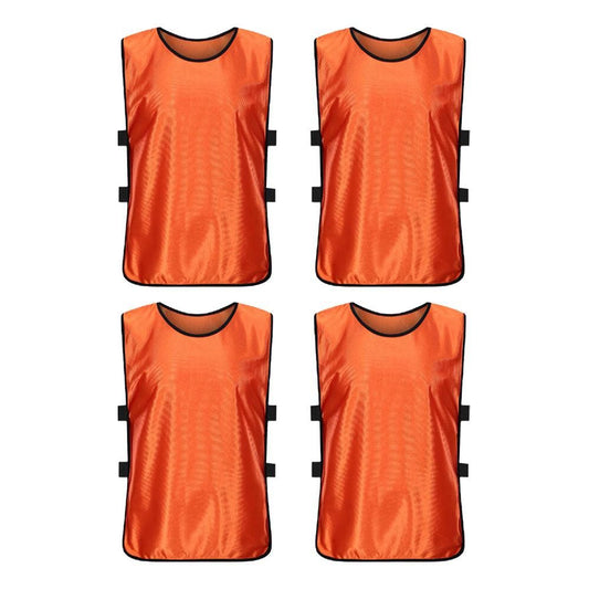 4Pcs Scrimmage Training Vest Team Sports Games Practice Jersey Orange V1308-DSZKI-237-4