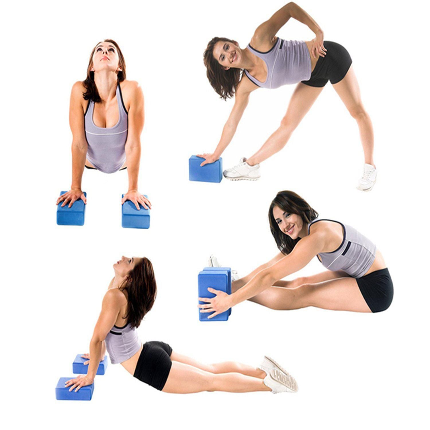 5 Pcs Yoga Pliates Set Workout Kit Professional Exercise Essentials - Blue V1308-DSZKI-239-2