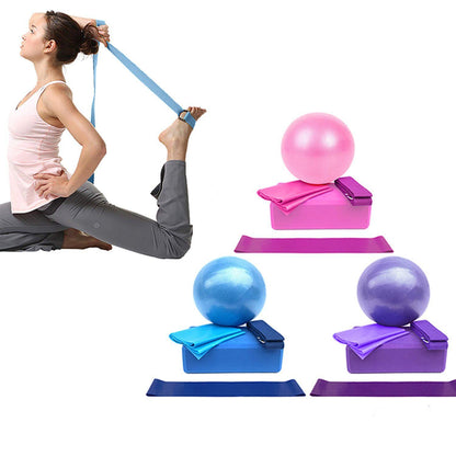 5 Pcs Yoga Pliates Set Workout Kit Professional Exercise Essentials - Purple V1308-DSZKI-239-3
