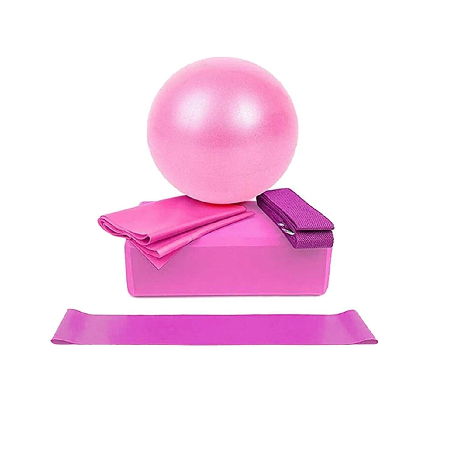 5 Pcs Yoga Pliates Set Workout Kit Professional Exercise Essentials - Purple V1308-DSZKI-239-3