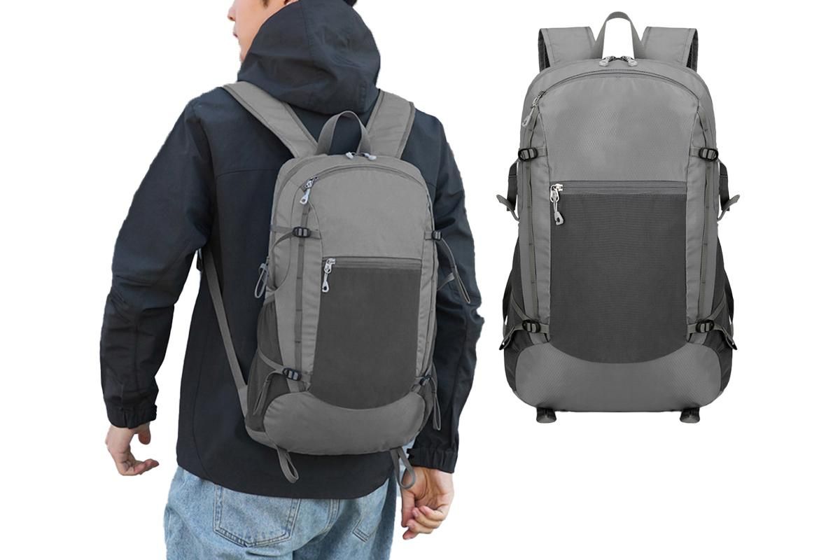 Hiking Backpack Packable Travel Day Pack Lightweight Water Resistant Hiking Daypack for Women Men -Grey V1308-DSZKI-24-3