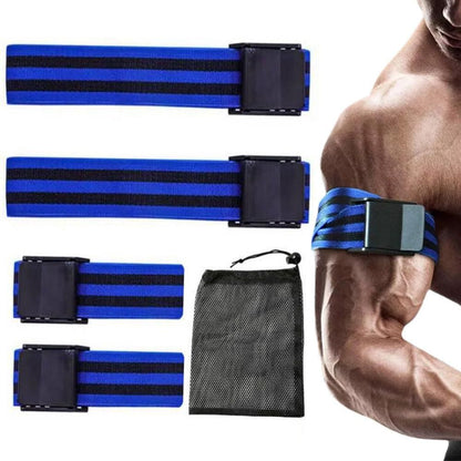 Bundle Booty Resistance Bands Blood Flow Restriction Straps for Glute and Hip Exercising Fitness Blue V1308-DSZKI-240-1