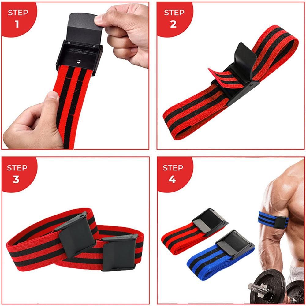 Bundle Booty Resistance Bands Blood Flow Restriction Straps for Glute and Hip Exercising Fitness Blue V1308-DSZKI-240-1
