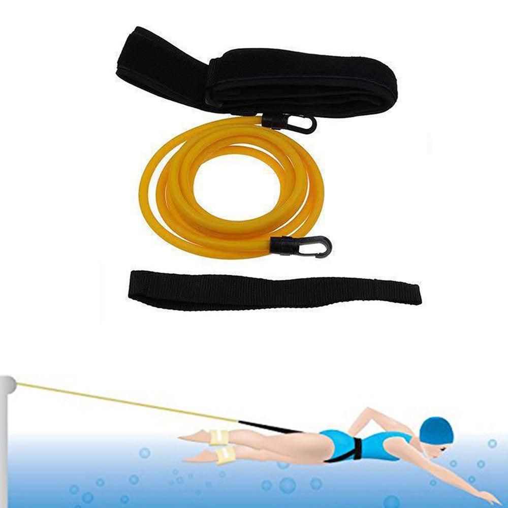 Elastic Swimming Training Band Set Adjustable Pool Swim Training Tether Swim Resistance Band Training Belt V1308-DSZKI-241-2
