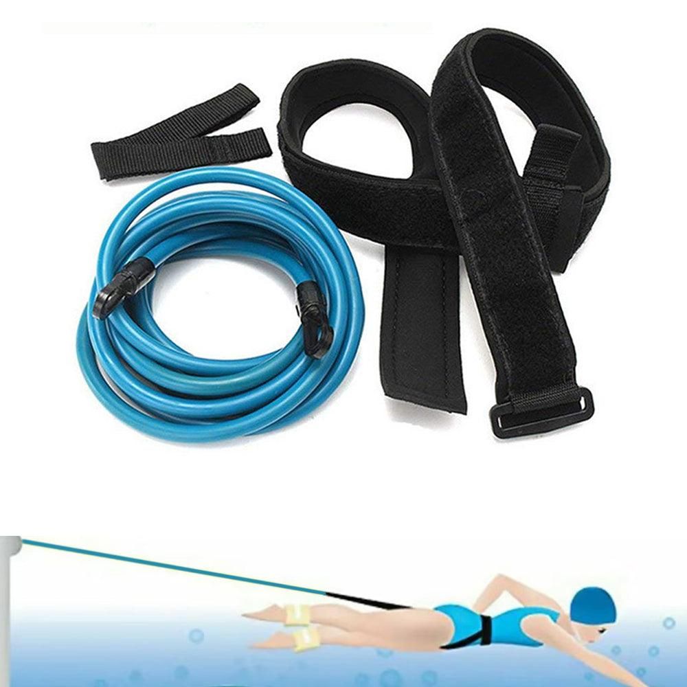 Elastic Swimming Training Band Set Adjustable Pool Swim Training Tether Swim Resistance Band Training Belt V1308-DSZKI-241-2