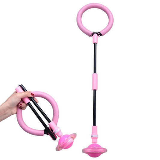 Foldable Skip Ball for Colorful Flashing Wheel Skip Ball Game Fitness Toys Pink V1308-DSZKI-245-2