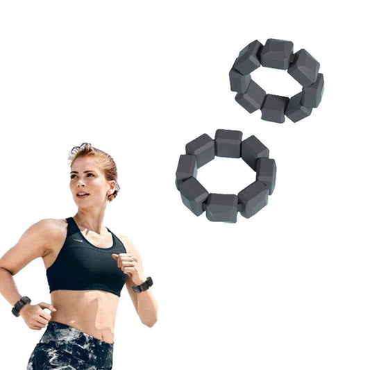 Pair of Silicone Wrist Ankle Weights Unisex Strength Training Set for Walking Running Gym Grey V1308-DSZKI-246-1