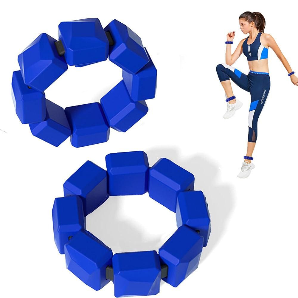 Pair of Silicone Wrist Ankle Weights Unisex Strength Training Set for Walking Running Gym Grey V1308-DSZKI-246-1