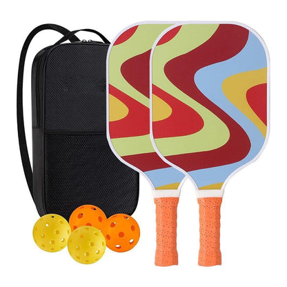 Fiberglass Pickleball Racket Set Pickleball Paddle with 4 Balls Style 2 V1308-DSZKI-251-3