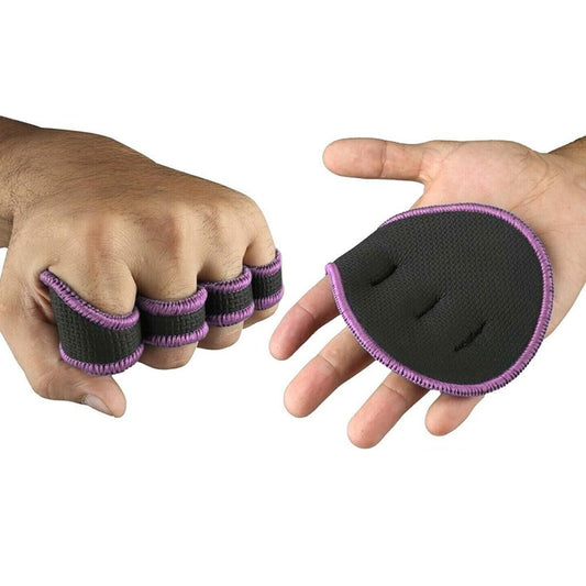 Four-Finger Gym Palm Grip Gloves Non-Slip Weight Lifting Gloves for Men & Women Purple V1308-DSZKI-252-1