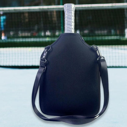 Pickleball Paddle Bag with Adjustable Shoulder Strap and Hanging Hook Black V1308-DSZKI-253-1