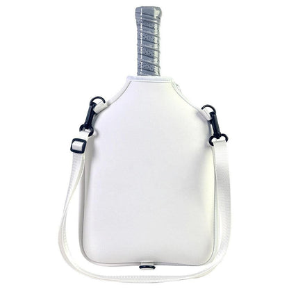Pickleball Paddle Bag with Adjustable Shoulder Strap and Hanging Hook White V1308-DSZKI-253-2