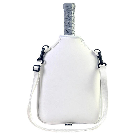 Pickleball Paddle Bag with Adjustable Shoulder Strap and Hanging Hook White V1308-DSZKI-253-2
