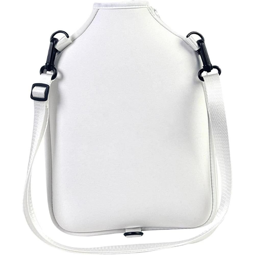 Pickleball Paddle Bag with Adjustable Shoulder Strap and Hanging Hook White V1308-DSZKI-253-2