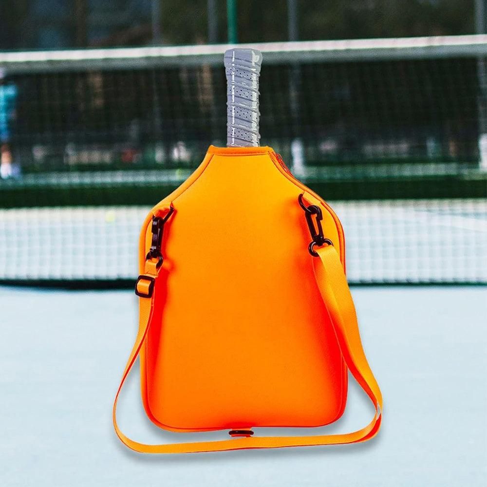 Pickleball Paddle Bag with Adjustable Shoulder Strap and Hanging Hook Orange V1308-DSZKI-253-3