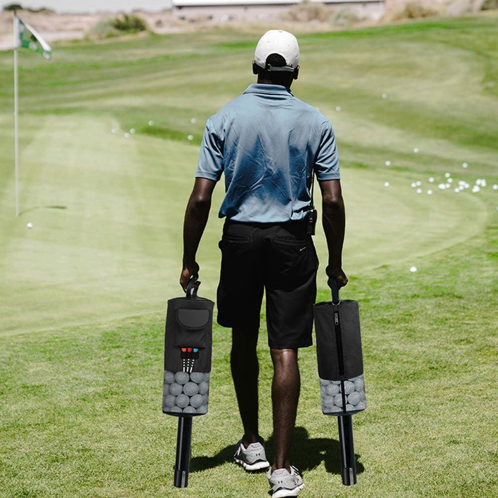 Portable Golf Ball Retriever Shag Bag - Holds Up to 70 Balls Black V1308-DSZKI-254-1