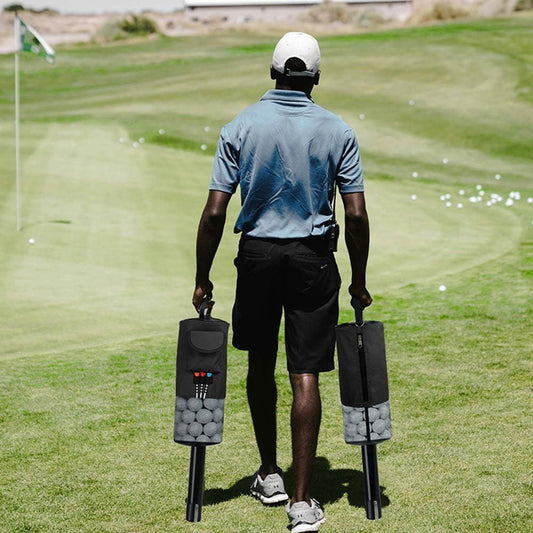 Portable Golf Ball Retriever Shag Bag - Holds Up to 70 Balls Black V1308-DSZKI-254-1