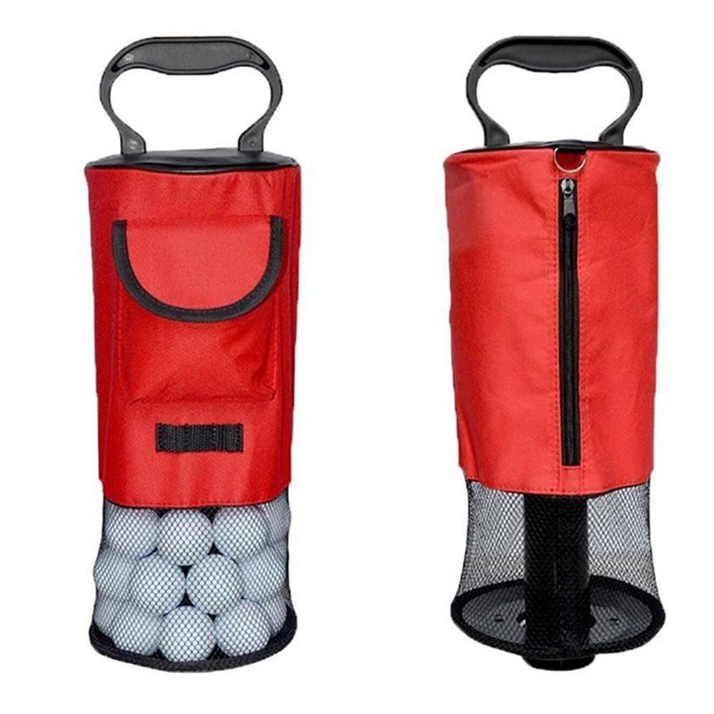 Portable Golf Ball Retriever Shag Bag - Holds Up to 70 Balls Red V1308-DSZKI-254-2