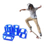 4 Pieces Skater Trick Trainers Silicone Skateboard Wheel Stop Covers Skater Skill Training Tools Blue V1308-DSZKI-255-1