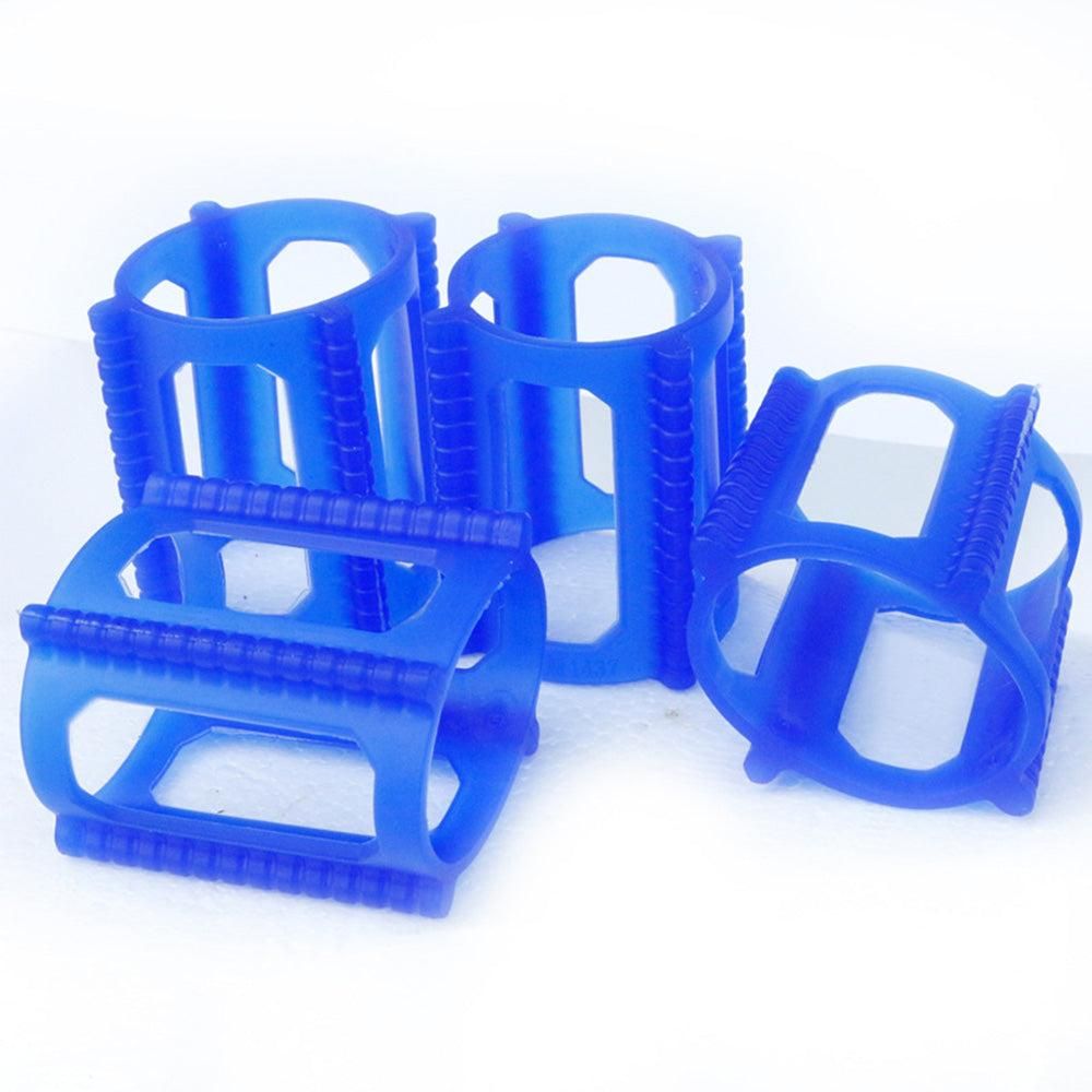 4 Pieces Skater Trick Trainers Silicone Skateboard Wheel Stop Covers Skater Skill Training Tools Blue V1308-DSZKI-255-1