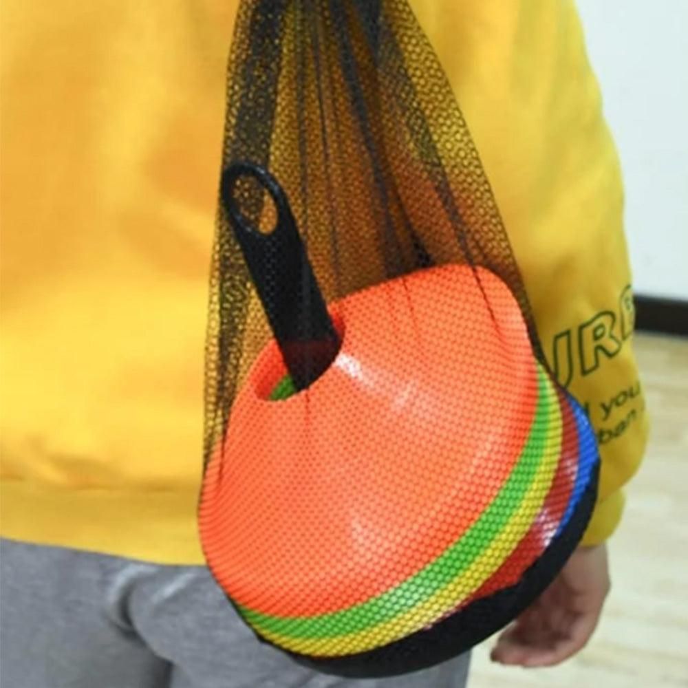 50Pcs Soccer Cones with Storage Bags and Brackets Sports Training Marker Discs V1308-DSZKI-257