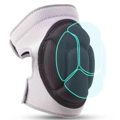 Pair of Knee Pads Anti-Slip Knee Protector Braces for Work Sports Grey - M V1308-DSZKI-267-2