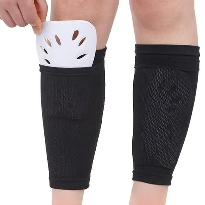 Pair of Soccer Shin Guards Breathable Calf Protective Gear for Adults White V1308-DSZKI-270-1