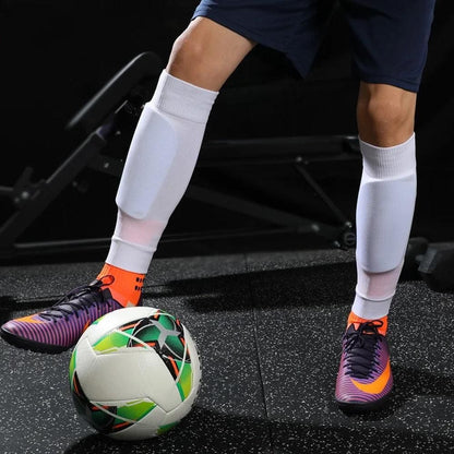 Pair of Soccer Shin Guards Breathable Calf Protective Gear for Adults White V1308-DSZKI-270-1