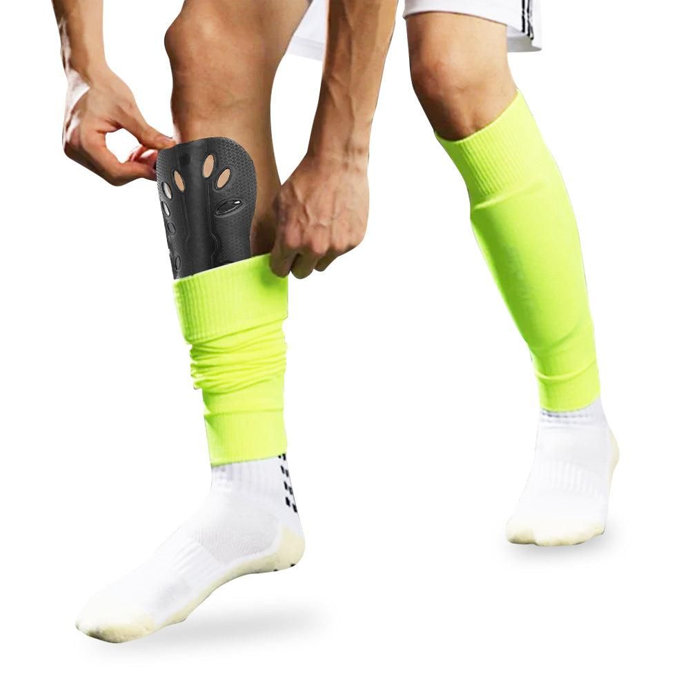 Pair of Soccer Shin Guards Breathable Calf Protective Gear for Adults Black V1308-DSZKI-270-2