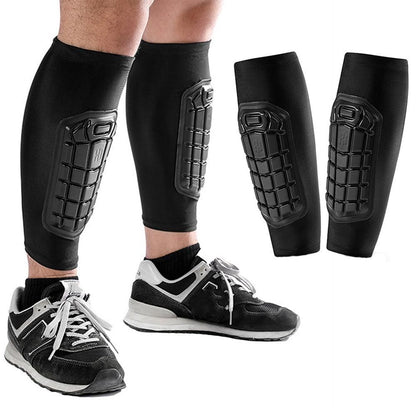 Pair of Soccer Shin Guards Breathable Calf Protective Gear for Adults Black V1308-DSZKI-270-2