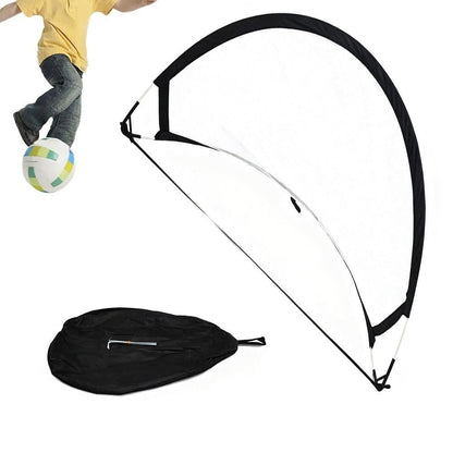 Portable Pop-Up Soccer Goal Set with 3 Ground Pegs and Carry Storage Bag Black V1308-DSZKI-271-1