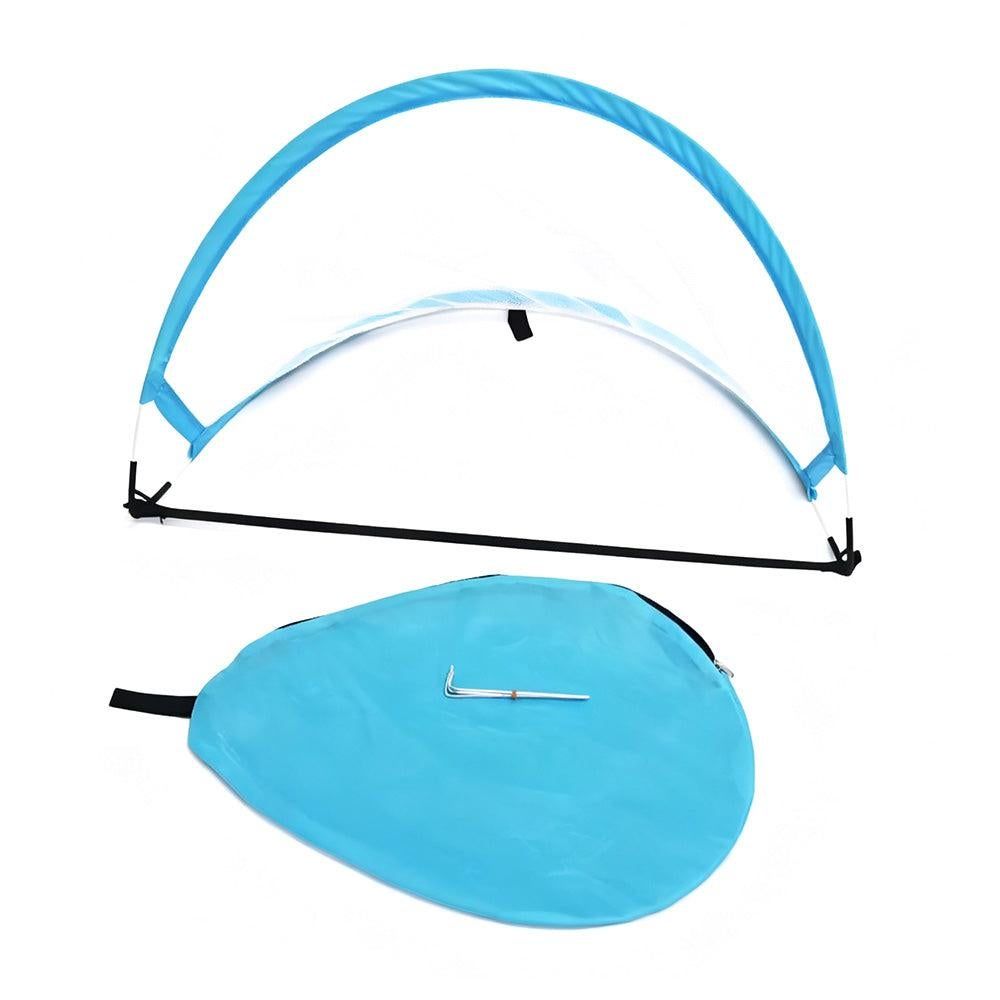 Portable Pop-Up Soccer Goal Set with 3 Ground Pegs and Carry Storage Bag Blue V1308-DSZKI-271-2
