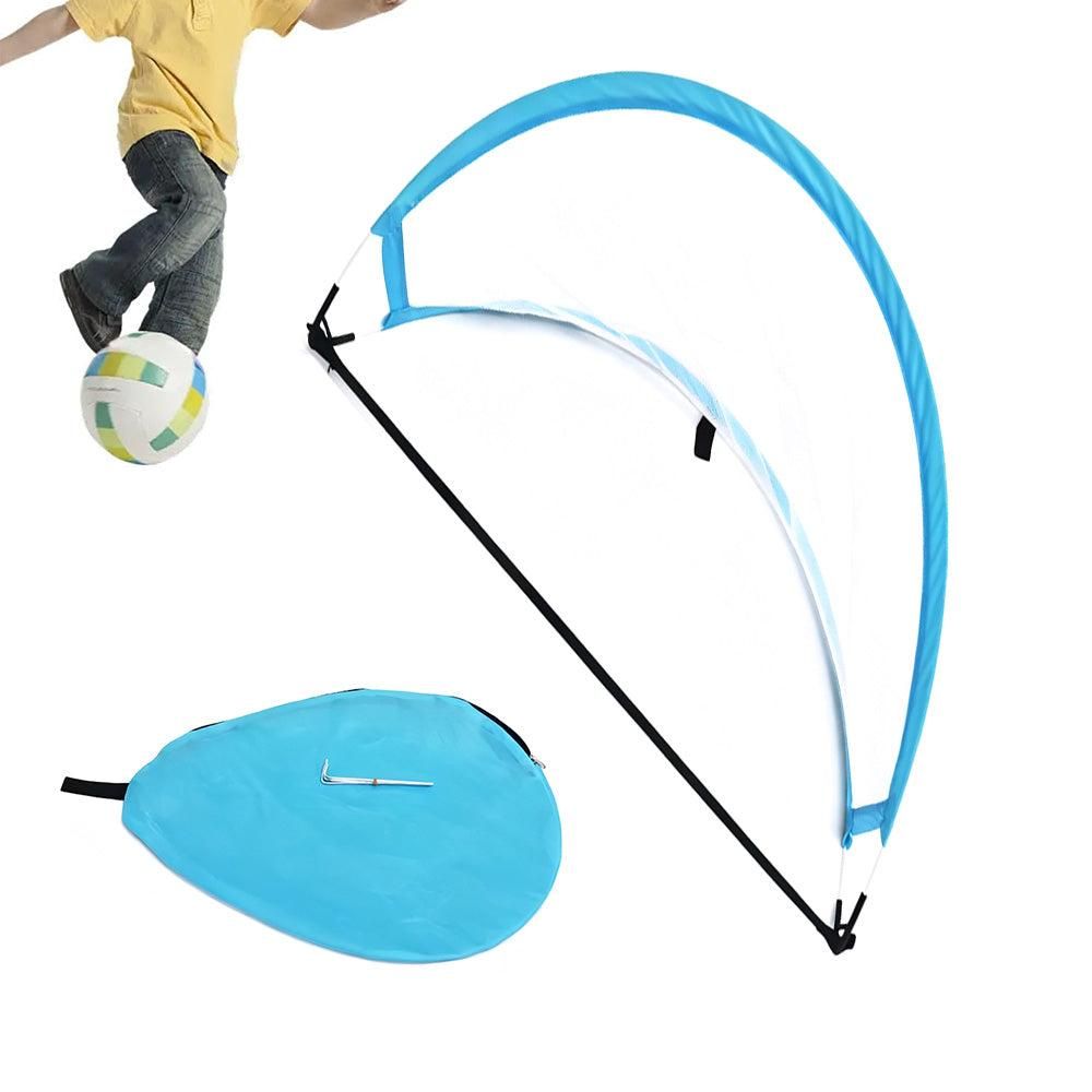 Portable Pop-Up Soccer Goal Set with 3 Ground Pegs and Carry Storage Bag Blue V1308-DSZKI-271-2